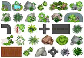 Free vector set of different nature objects