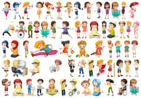 Free vector set of different people