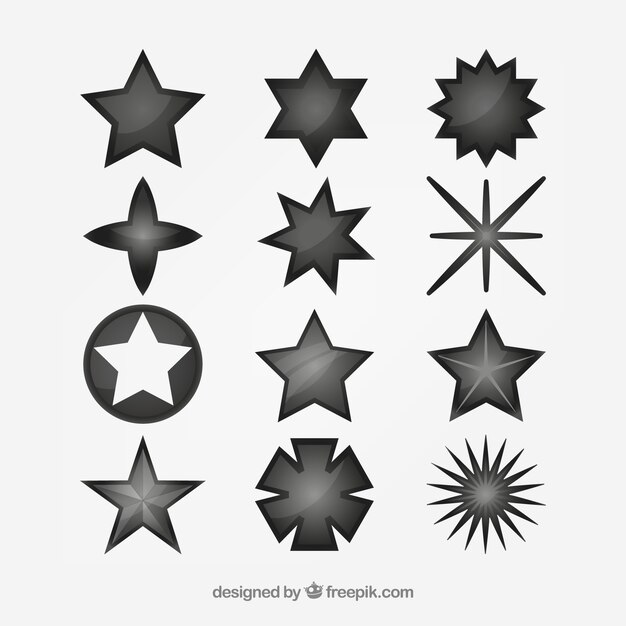 Set of different stars