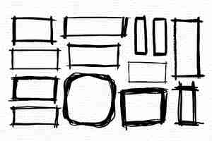 Free vector set of doodle frames