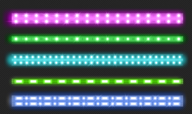 Set of double row led strips