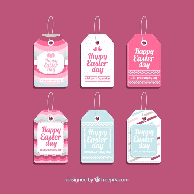 set of easter tags