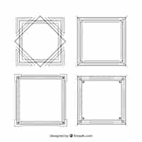 Free vector set of elegant decorative frames