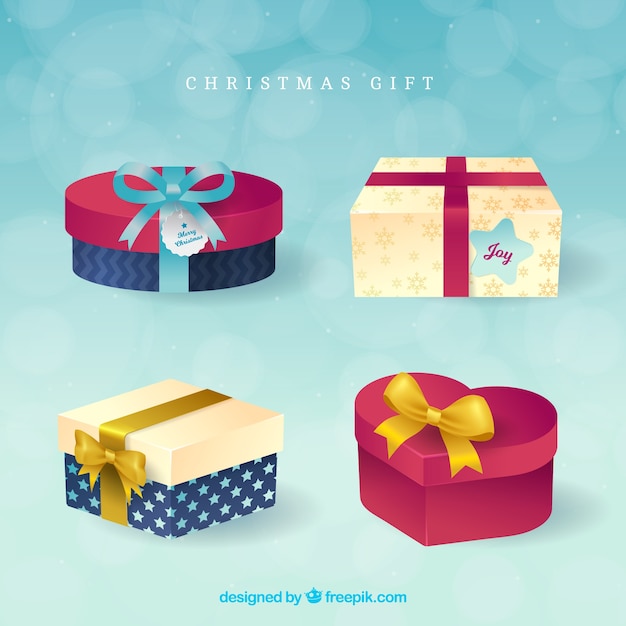 Set of elegant gift boxes