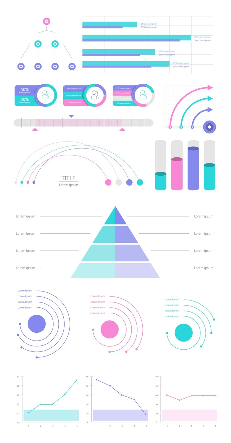 Free Vector set elements of infographic
