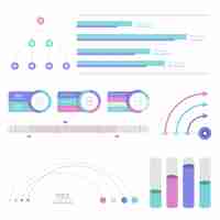 Free vector set elements of infographic