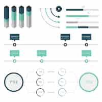 Free vector set elements of infographic