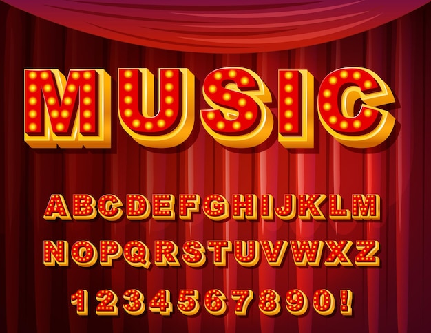 Free vector a set of english alphabet game show style