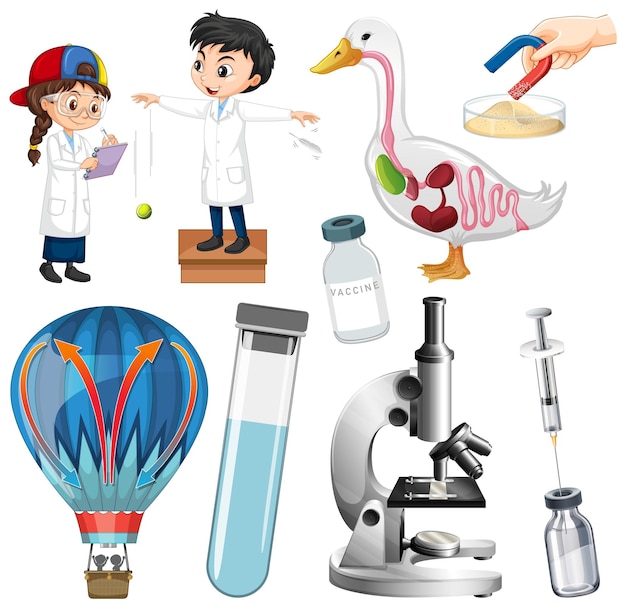 Set of equipment needed for science experiment