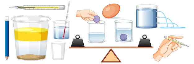 Set of equipment needed for science experiment