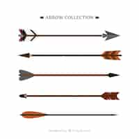 Free vector set of ethnic arrows in flat design