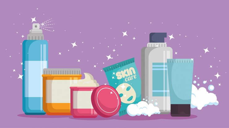 Бесплатный Вектор набор продуктов кремов для лица