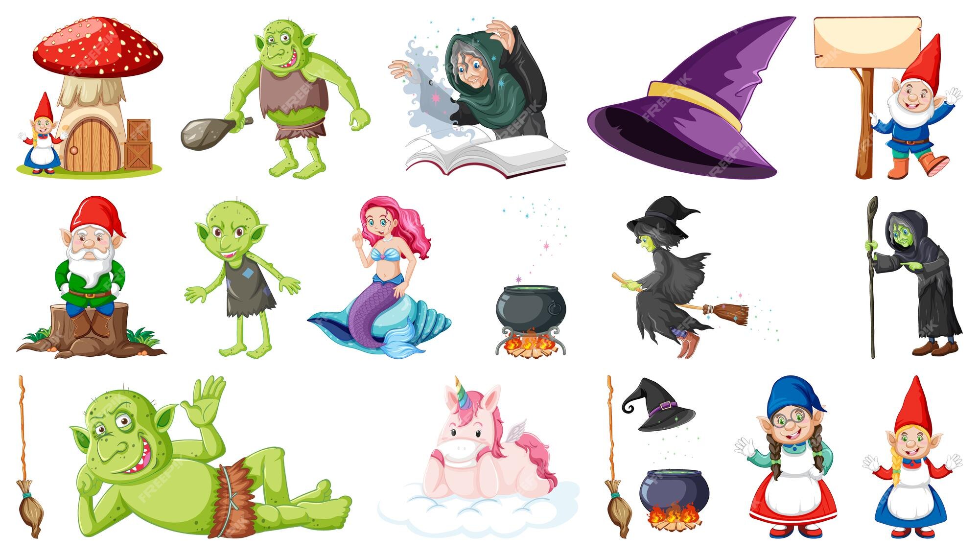 Fairy tale characters set Royalty Free Vector Image