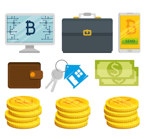 Free vector set of financial elements