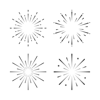 Set of firework explosion vectors