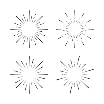 Set of firework explosion vectors