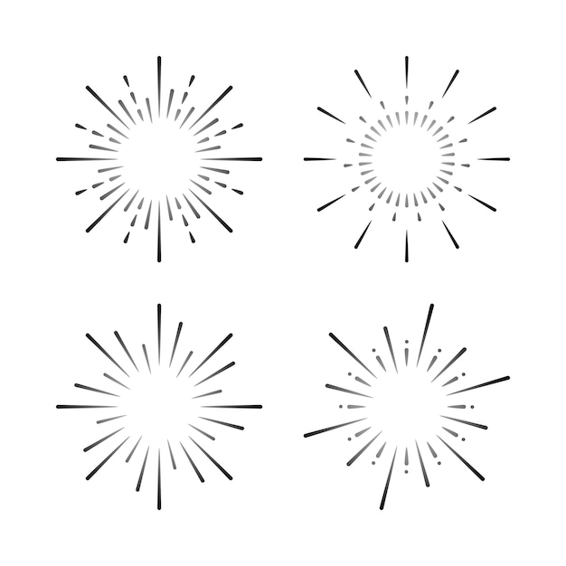 Set of firework explosion vectors