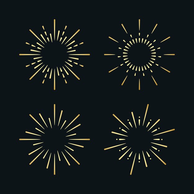 Set of firework explosion vectors