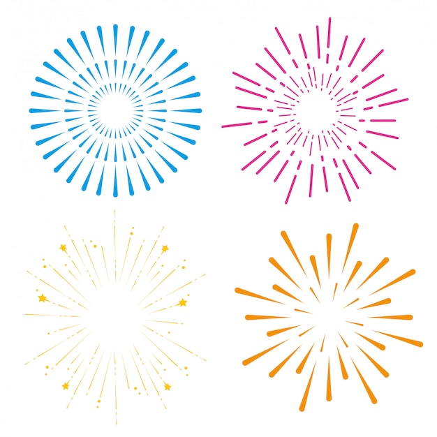 Vector Templates: Happy Celebration Event with Fireworks
