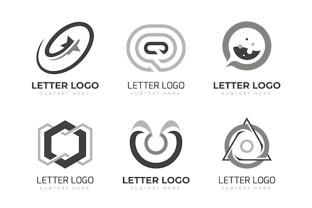Set of flat o logo templates