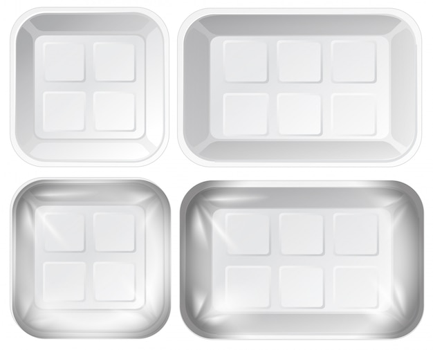 Set of foam tray package