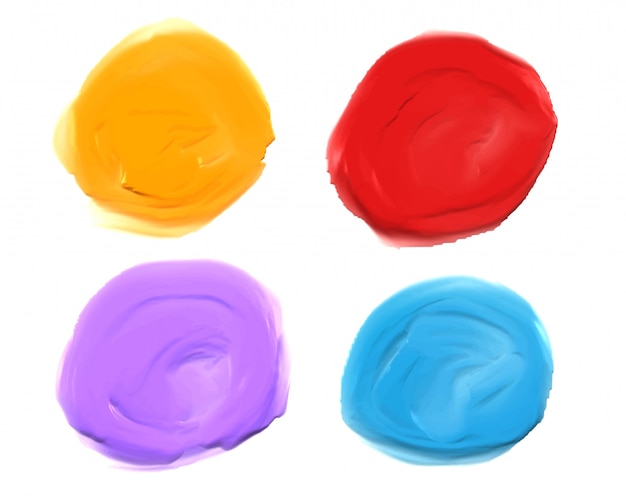 Set of four acrylic thick watercolor stains