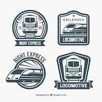 Free vector set of four train logos