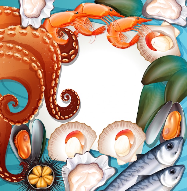 Набор свежих морепродуктов
