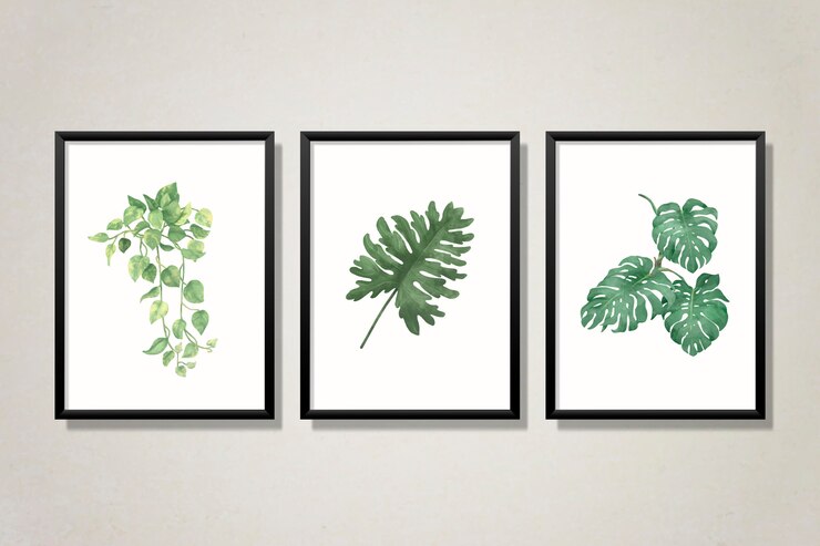 Free Vector set of gallery frames