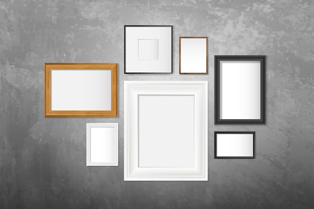 Set of gallery frames