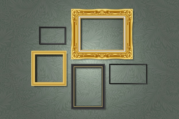 Free vector set of gallery frames