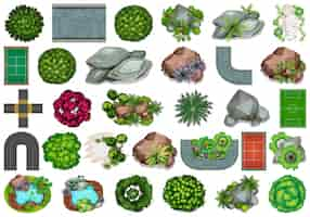 Free vector set of garden elements