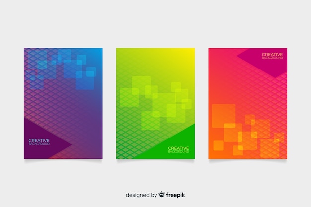 Set di copertine di design geometrico