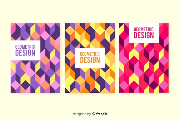 Set of geometric design covers