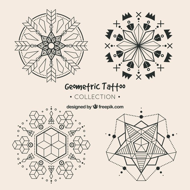 Набор геометрических тату