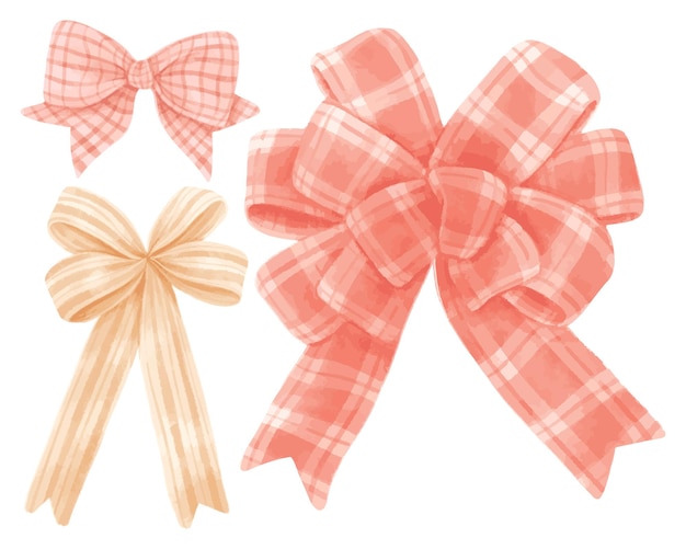 Pink Watercolor Bows Clip Art, Ribbon Cliparts, Hand Painted Bow, Fashion  Clipart, Birthday Party, Gift Bow, Download -  Finland