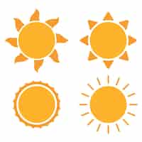 Free vector set of glyph suns