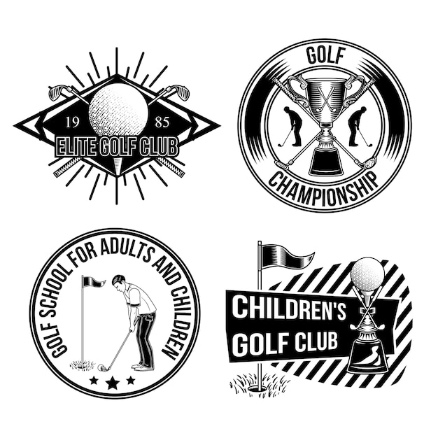 Set of golf emblems