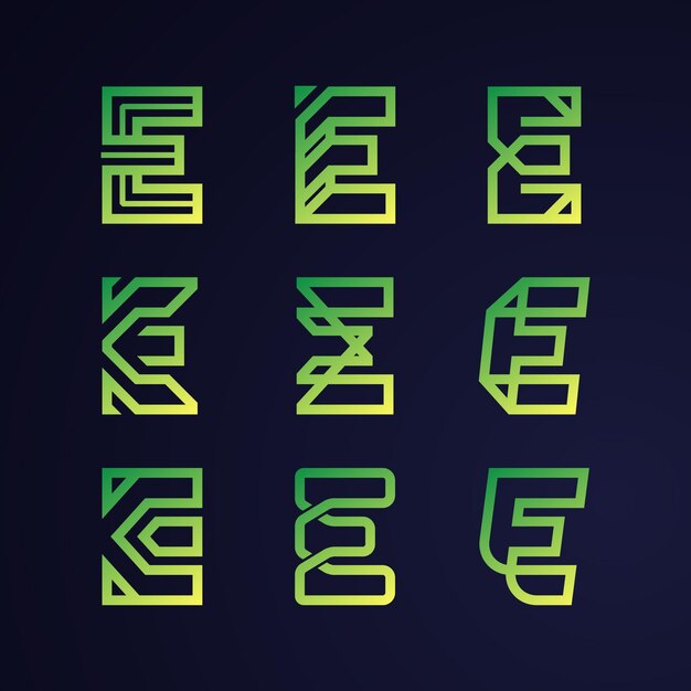 Set of gradient o logo templates