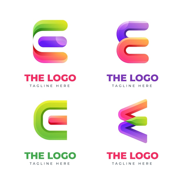 Free vector set of gradient o logo templates