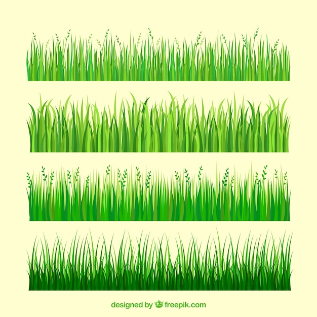 Free vector set of grass