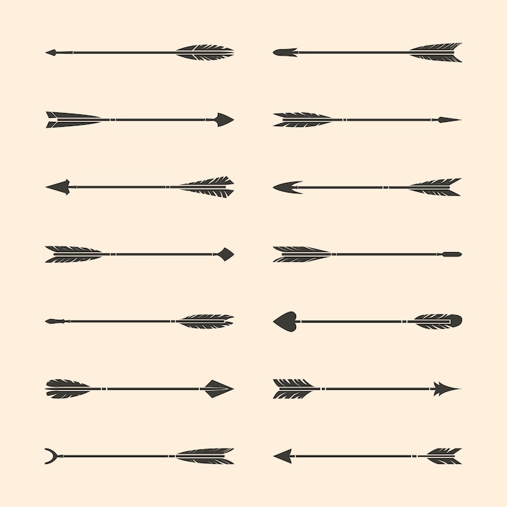 Free Vector set of gray stylish arrow vectors
