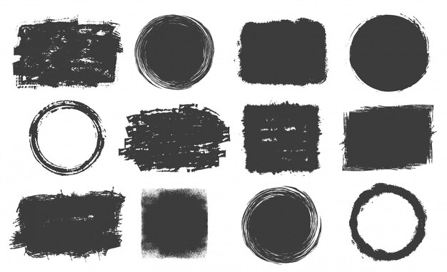 Set of grunge frames