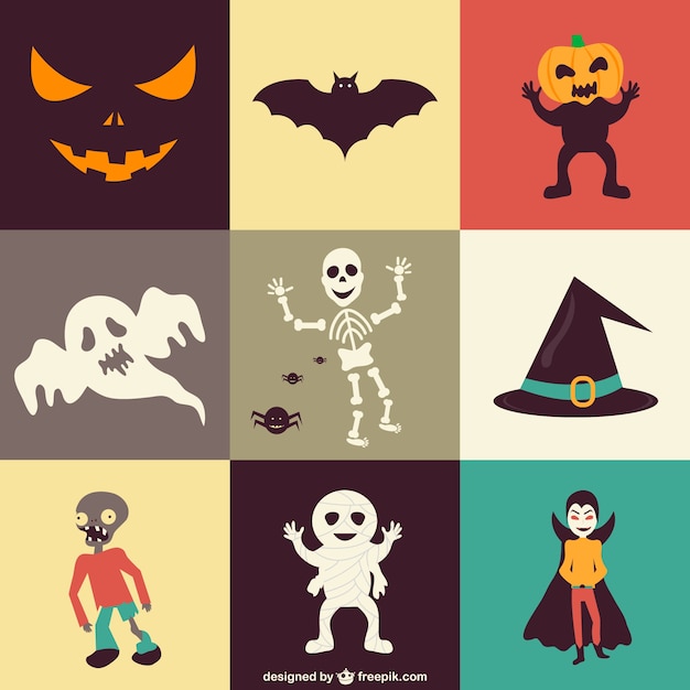 Set of halloween icons