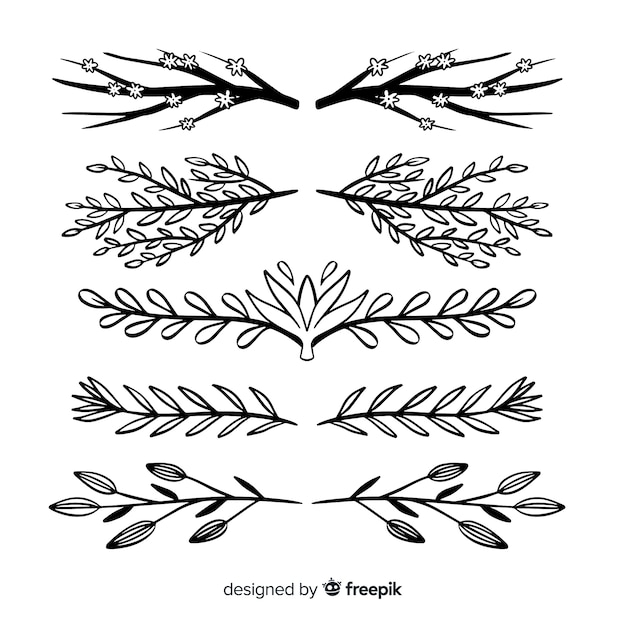 Free vector set of hand drawn dividers