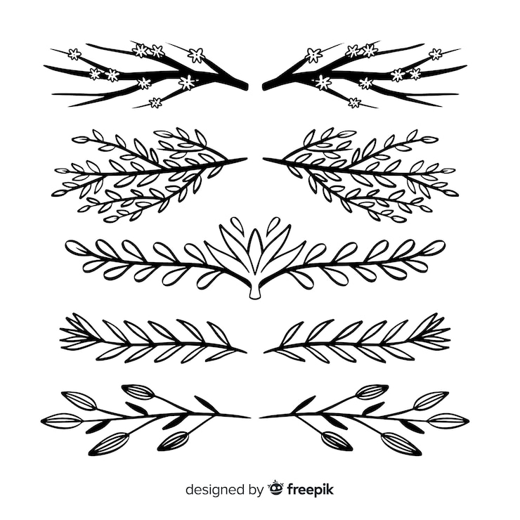 Free Vector set of hand drawn dividers