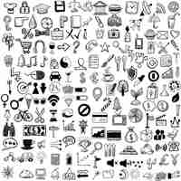 Free vector set of hand drawn icons