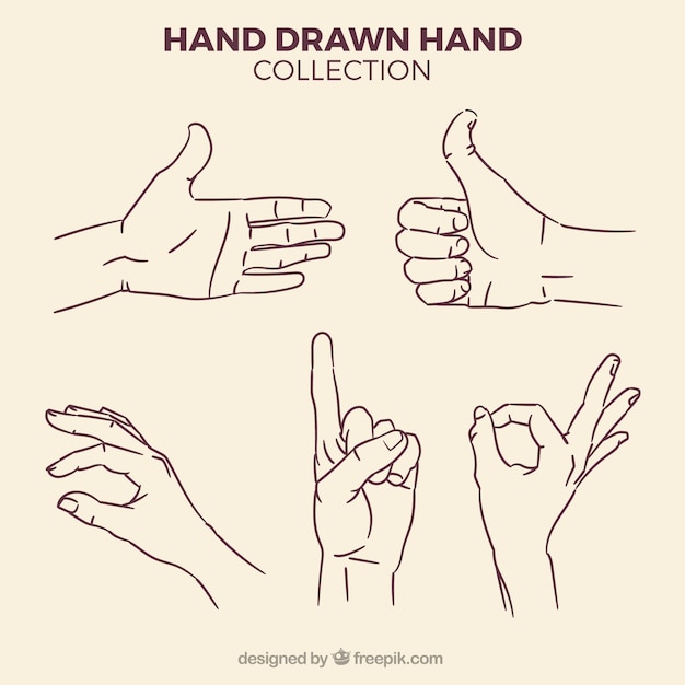 Free vector set of hand sketches