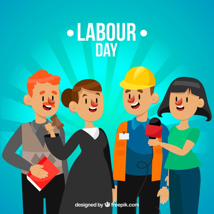 मुफ़्त वेक्टर set of happy people with different jobs in flat style