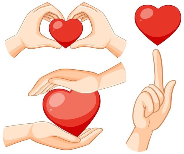 Mini heart love symbol icon a lovers hands Vector Image